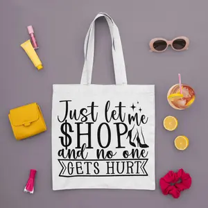 Sublimation Tote Bag for Women - Reusable Shopper with Personalized Printed Design, Gift for Her, Ideal for Shopping and Everyday Use