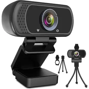 1080P Webcam with Microphone, HD Webcam Web Camera with Tripod Stand, Widescreen USB Computer Camera, Streaming Mic Web cam for Online Calling/Conferencing, Facetime/YouTube Desktop, Laptop, PC