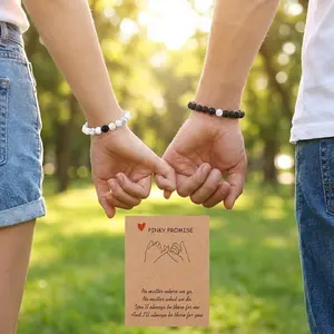 Best Friend & Couple Bracelets – His & Her Friendship Jewelry, Valentine Gift for Boyfriend Girlfriend