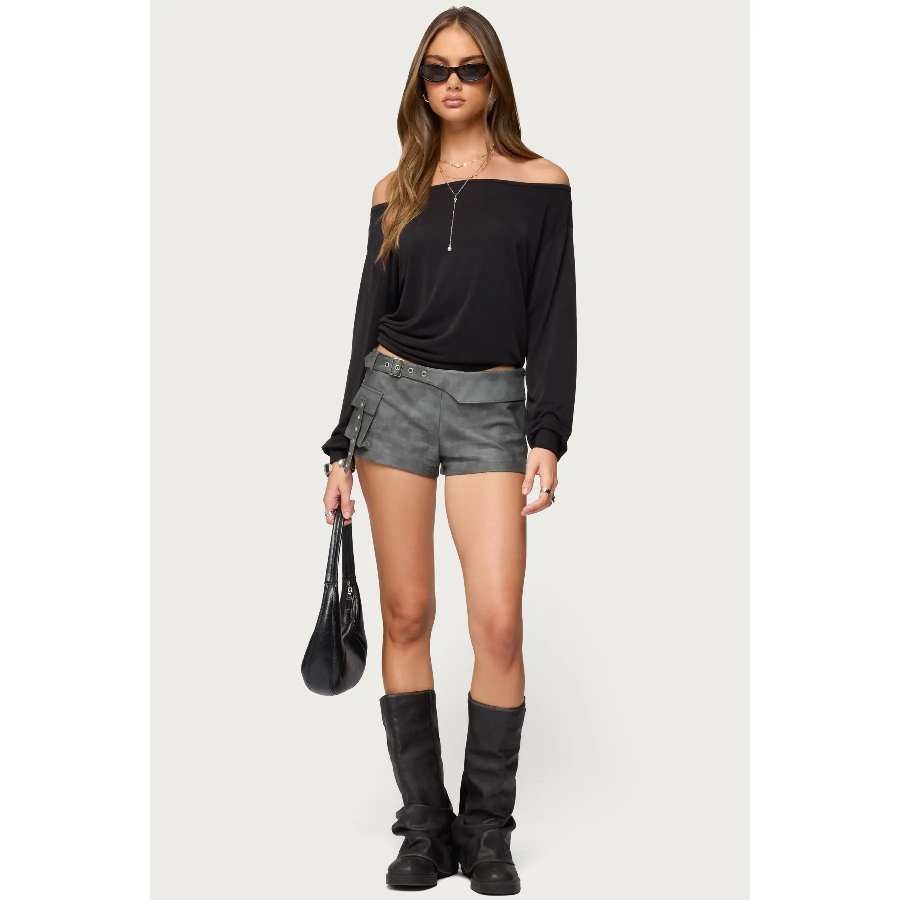 Houston Faux Leather Cargo Shorts Houston Faux Leather Cargo Shorts