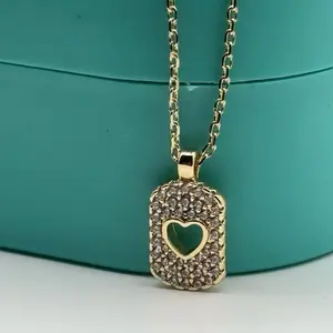 Park Lane Jewelry Princess Necklace with Heart Pendant & Sparkling Accents