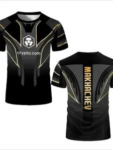 3D Printed Quick-Dry Breathable Unisex T-Shirt, Outdoor Fitness Boxing Fighting Team Short Sleeve Top, Casual Long T-Shirt for All Seasons