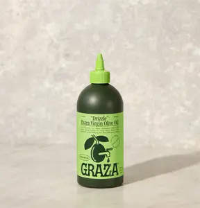 Graza "Drizzle" Extra Virgin Olive Oil, Finishing Oil - High Polyphenol Early Harvest EVOO Finishing Oil in a Squeeze Bottle - Single Origin Olive Oils from Spain - 16.9 Fl Oz (500ml)