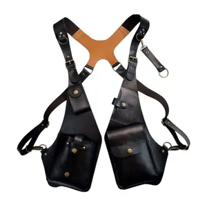 Hidden Underarm Shoulder Bag PU Leather Travel Wallet Crossbody Bag Backpack for Party Outdoor Sports Travel Steampunk Cosplay