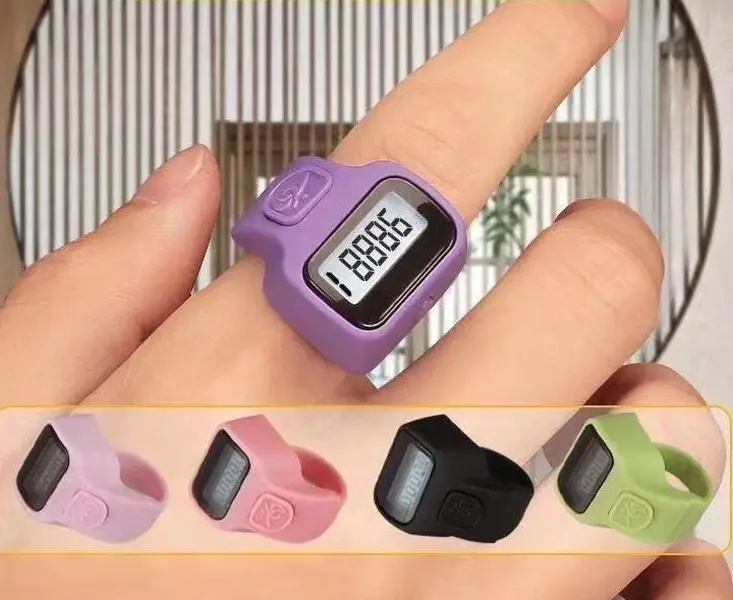 Silent Ring Electronic Counter for Affirmations & Buddhist Chanting，mini Finger Tally Ring，manifestation,0-99999