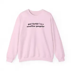 Sensitive Gangster Sweatshirt, Unisex Crewneck, Gift for Him/Her, Cozy Casual Wear, Trendy Style, Funny Quote Apparel, Love Island USA, Amaya Papaya