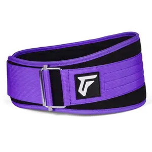 FISTFORCE USA Purple Self-Locking Weight Lifting Belt (4 Inch & 6 Inch) – Premium Nylon Gym Belt for Men & Women, Auto-Lock Back Support for Deadlifts, Squats, Powerlifting, Cross Training & Olympic Weightlifting
