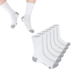 6Pairs Athletic Socks Cushion Running Socks Performance Breathable Crew Socks Outdoor Sports Socks for Men Women