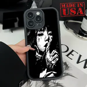 Case for iPhone 16 E Pro Max 15 Plus 14 13 12 11 XS XR Cool Girl Pocket-Friendly Shockproof Silicone Protective Softcase