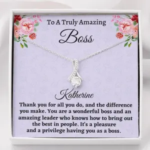 Boss Necklace Gift For Women Boss, Personalized Necklace, Boss Lady Gift, Appreciation Thank You Gift For An Amazing Boss