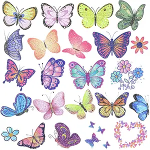 Glitter Butterfly Temporary Tattoos for Girls -12 Sheets Butterfly Party Favors Decorations for Kids Women
