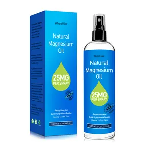 Magnesium Oil Spray for Feet 8oz Size(25mg Magnesium Per Spray)-Rapidly Absorption,Quick Drying Without Residue,Gentle to The Skin-Lavender Body Care aceite de Vanilla Comfort Cosmetic Scented