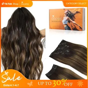 Doores Clip in Hair Extensions 120g/7pcs 150g/9pcs 100% Human Hair Straight for Daily Use