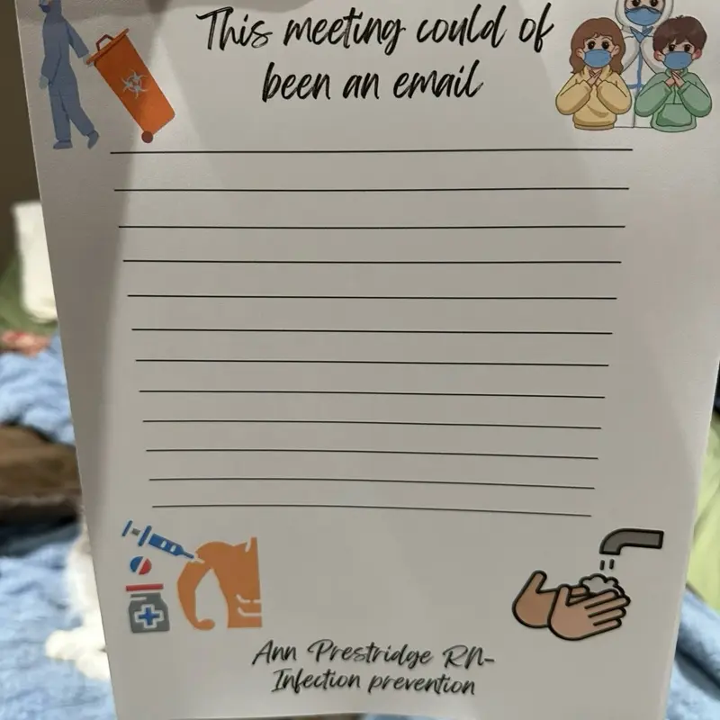Fully customizable 8.5 x 11 nurse notepad