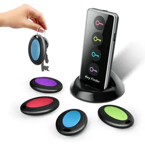 Wireless Key Finder with LED Light - Easy-to-Use Tracker for Seniors - Locate Keys, Phones, Wallets, and TV Remotes - Tracking Device Includes 4 Receivers and Remote Finder