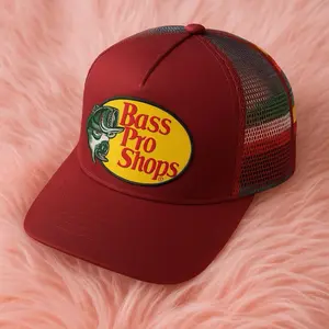 Bass Pro Shops Bass Original Fishing Pro Trucker Hat Mesh Cap Adjustable Snapback for Men Women Great for Hunting Fishing Travel PINK