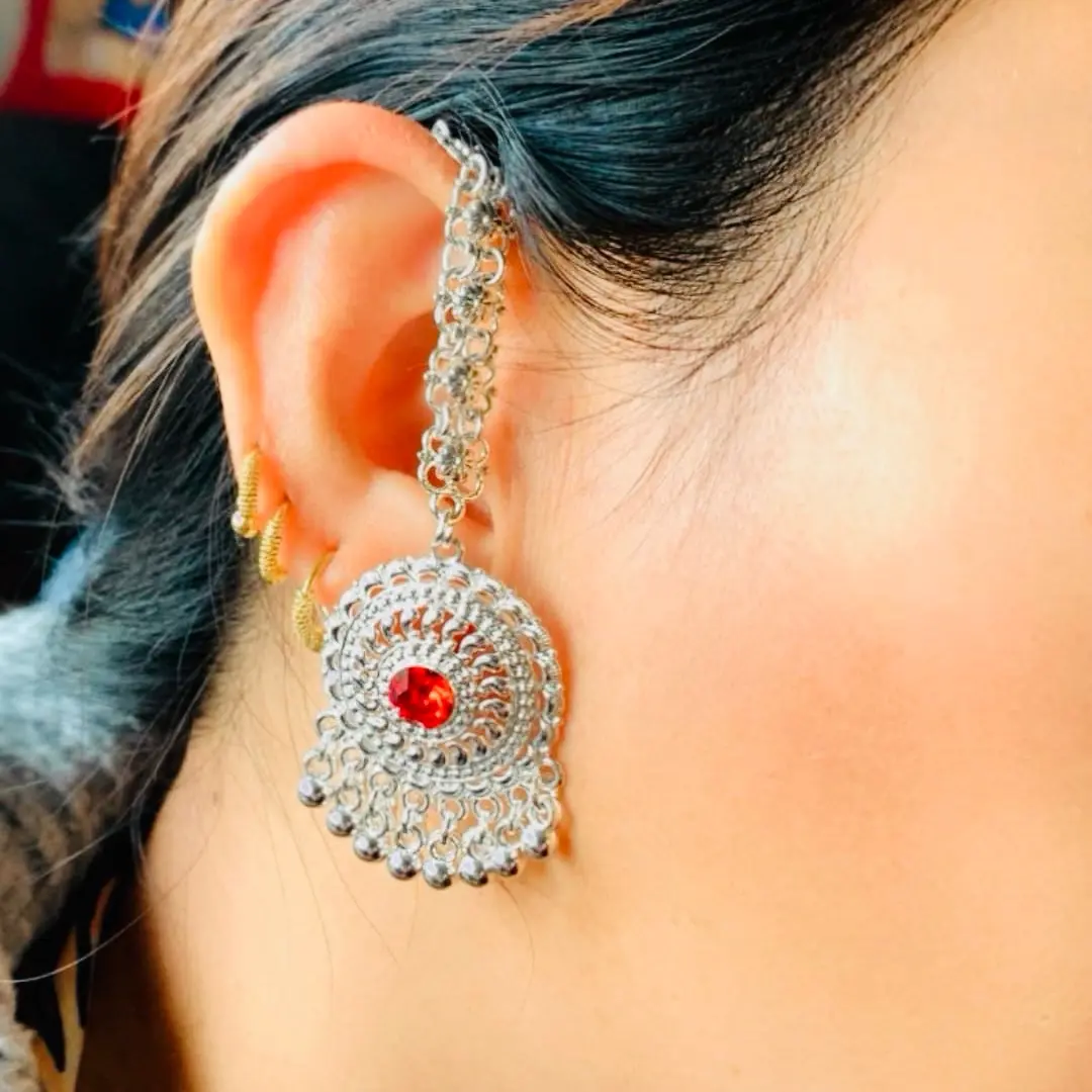 Godawari (गोदावारी) silver color jewelry for women
