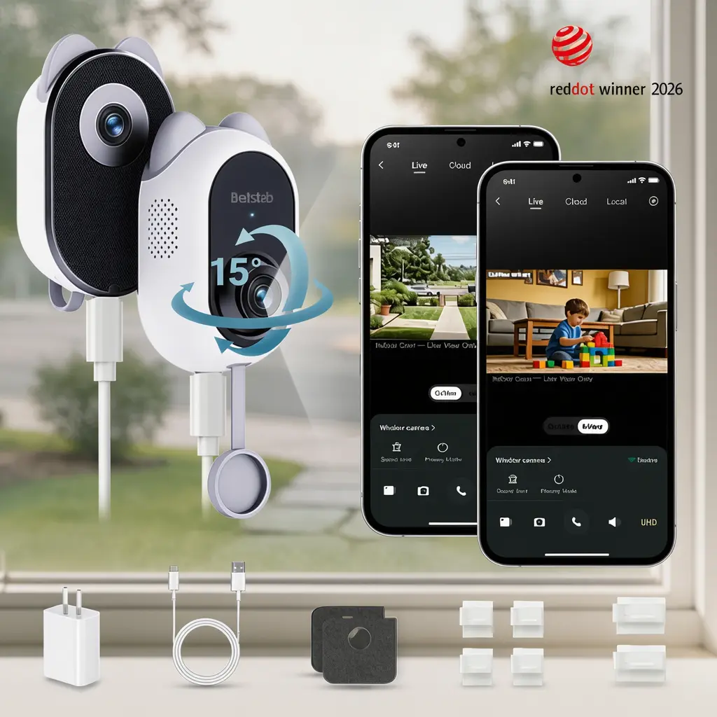 Botslab W101 2-in-1 Dual-View Security Camera | 2.5K Dual-View for Indoor & Outdoor, 8x Zoom, True Color Night Vision, Easy Install,Protection Local,camera security, cameras for home,DealsForYouDays