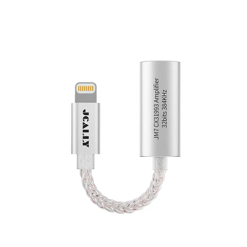 JCALLY JM7L Lightning to 3.5mm DAC Adapter with CX31993 Chip, Portable HiFi Audio Amplifier Dongle for Apple iPhone/iPad, Lossless Music Headphone Jack Converter Compact