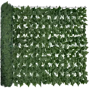 Artificial Ivy  Fence Screen, 128 "x 48" (43 Sqft) Anti-Ultraviolet Artificial Hedge Grass Wall,  for Indoor and Outdoor Green Background, Garden Greening Decoration