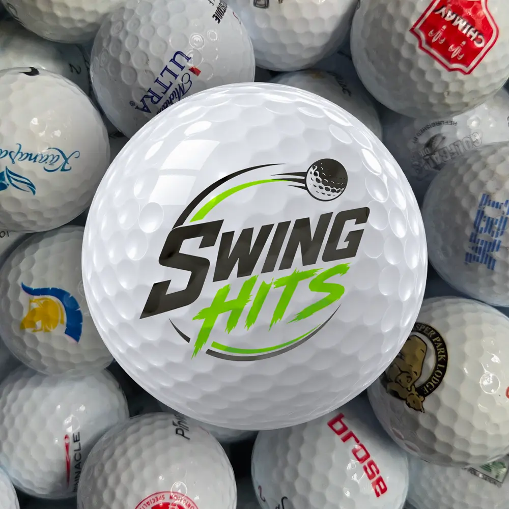 Random Logo Golf Ball - 1 Vintage or Modern Logo Golf Ball, Collectible Memorabilia, Used Condition Varies, Ideal for Golf Breaks, Display, Practice, Unisex Golf Fans & Collectors