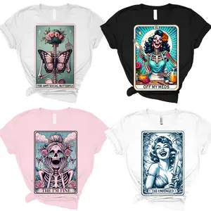 Tarot Card Mental Health T-Shirts - Print is Sublimation, Unisex Non-Fitted T-Shirt,Funny Tee, Gift Idea, Relaxed Fit, Casual Apparel,Great with Jeans Top Womenswear