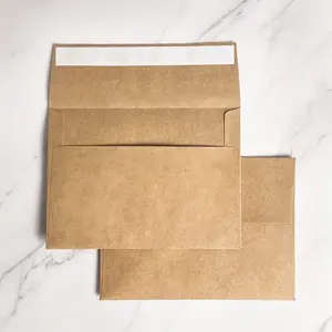 Home Furnishings50 Pack 5X7 Envelopes For Invitations Kraft Envelopes Quick Self Seal Perfect For Weddings, Invitations, Baby Shower Stationery For General, Office 5.25 X 7.25 Inches