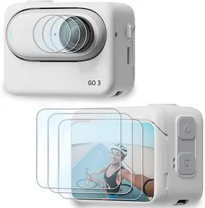 FiTSTILL [6 PCS] Lens&LCD Screen Protector Appliable for Insta360 GO 3 Action Camera,0.28mm 9H Hardness Tempered Glass Screen Cover for Insta360 GO 3 Camera Accessory