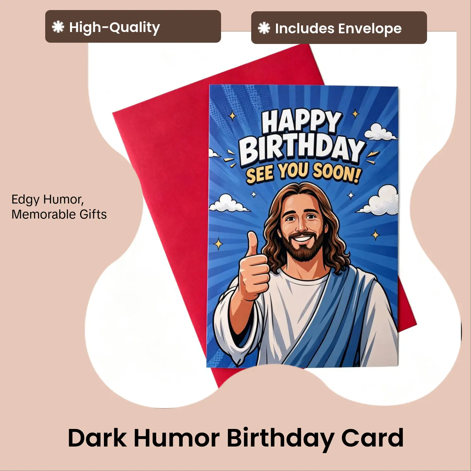 Rude Gag Birthday Card – "See You Soon" Dark Humor Greeting for Friends, Spouses & Coworkers – Hilarious & Edgy