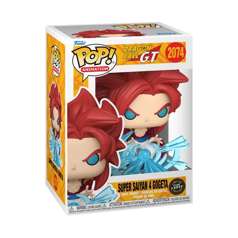 Funko Pop! Animation Dragon Ball Series Super Saiyan 4 Gogeta Chase Vinyl Figure #2074 - Iconic Pose, High-Quality Material, Anime Character-Based TV/Movie Character Collectible Figurine for Display on Shelves