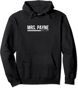 Mrs Payne est 2021 Newlywed Wife Surname Anniversary Pullover Hoodie - Tatewillia Shop 49B0CZSC55N8