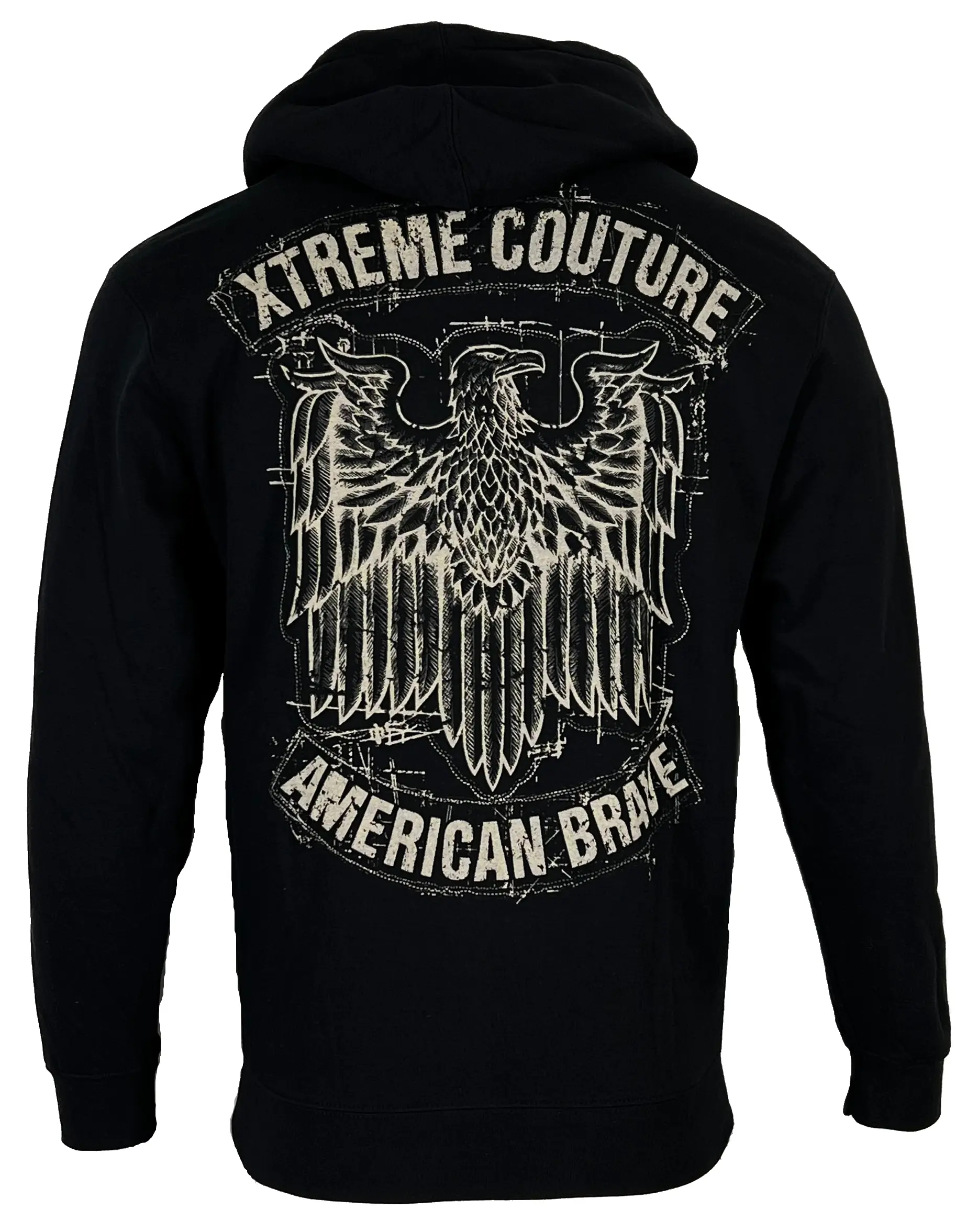Xtreme Couture Men's Sweatshirts - Club Chapter Cotton Blend Zip Hoodie, All Season Top with Front & Back Print, Graphic, Longsleeves, Casual, Polyester