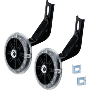 Pair of Bicycle Auxiliary Wheel Children's Bicycles Accessories For 12" 14" 16" Flash Training Wheels