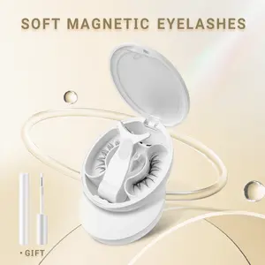 Magnetic false eyelashes, reusable, no glue needed, natural style, cluster eyelash set, easy to wear and remove