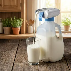 Water dispenser for 5-gallon water bottles - Rechargeable water pump, BPA-free, food-grade silicone hose, stainless steel spout - 30-40 day battery life, easy single-switch operation. Organiser