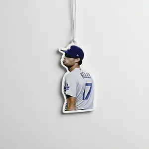 Kelly Air Freshener – LA Baseball Car Freshener, Double-Sided (4”), New Car scent