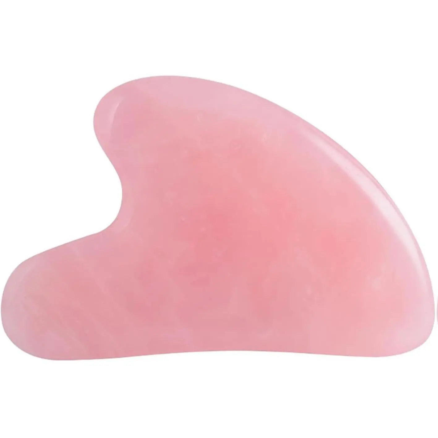 Gua Sha Jade Stone Gua Sha Massage Tool, Guasha Tool for Face and Body Skin Massage. Tools for SPA Acupuncture, Pink Stone for Body Face Neck and Eye, Skin Care Gift for Woman (Pink)