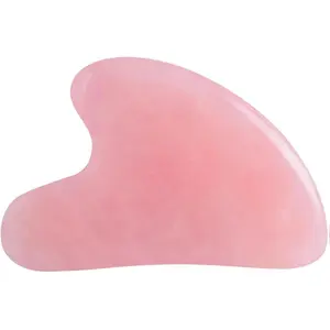 Gua Sha Jade Stone Gua Sha Massage Tool, Guasha Tool for Face and Body Skin Massage. Tools for SPA Acupuncture, Pink Stone for Body Face Neck and Eye, Skin Care Gift for Woman (Pink)