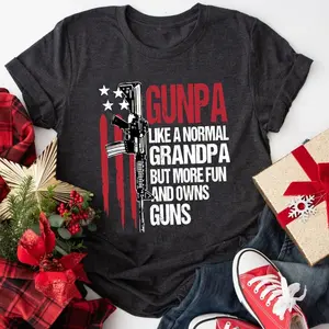 Gunpa Shirt - Like a Normal Grandpa But More Fun & Owns Guns, Humorous Grandpa Gift, Gun-Loving Grandpa Shirt, Fun Gift for Gunpa