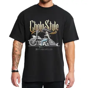 Chola Style Motor Girl Chicano Clothing Mexican Clothes Lowrider Clothes Oversized Graphic Tee Medium Heavy Sweatshirt Hoodie for Men & Women Full Size S-5XL