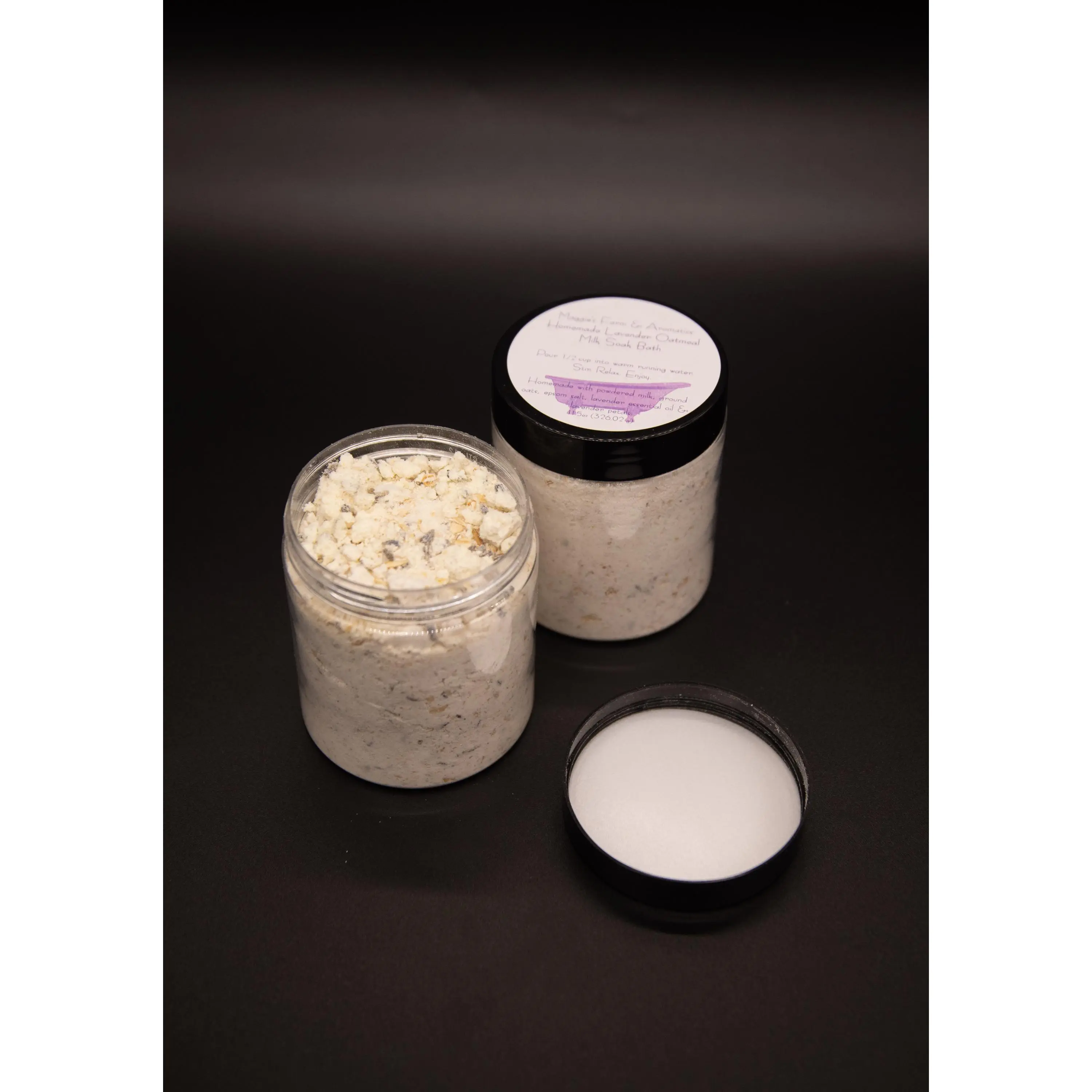 Lavender Oatmeal Milk Bath Soak – Hydrating & Soothing Skin Care for Dry Skin ‍️ Lid Nourishing