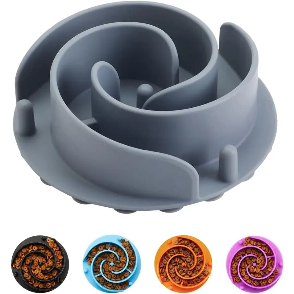 Slow Feeder  Bowls Insert,  Soft  Slow Eating   Bowl for Small, Medium and Large Dogs, Compatible with Regular and Elevated  Bowls