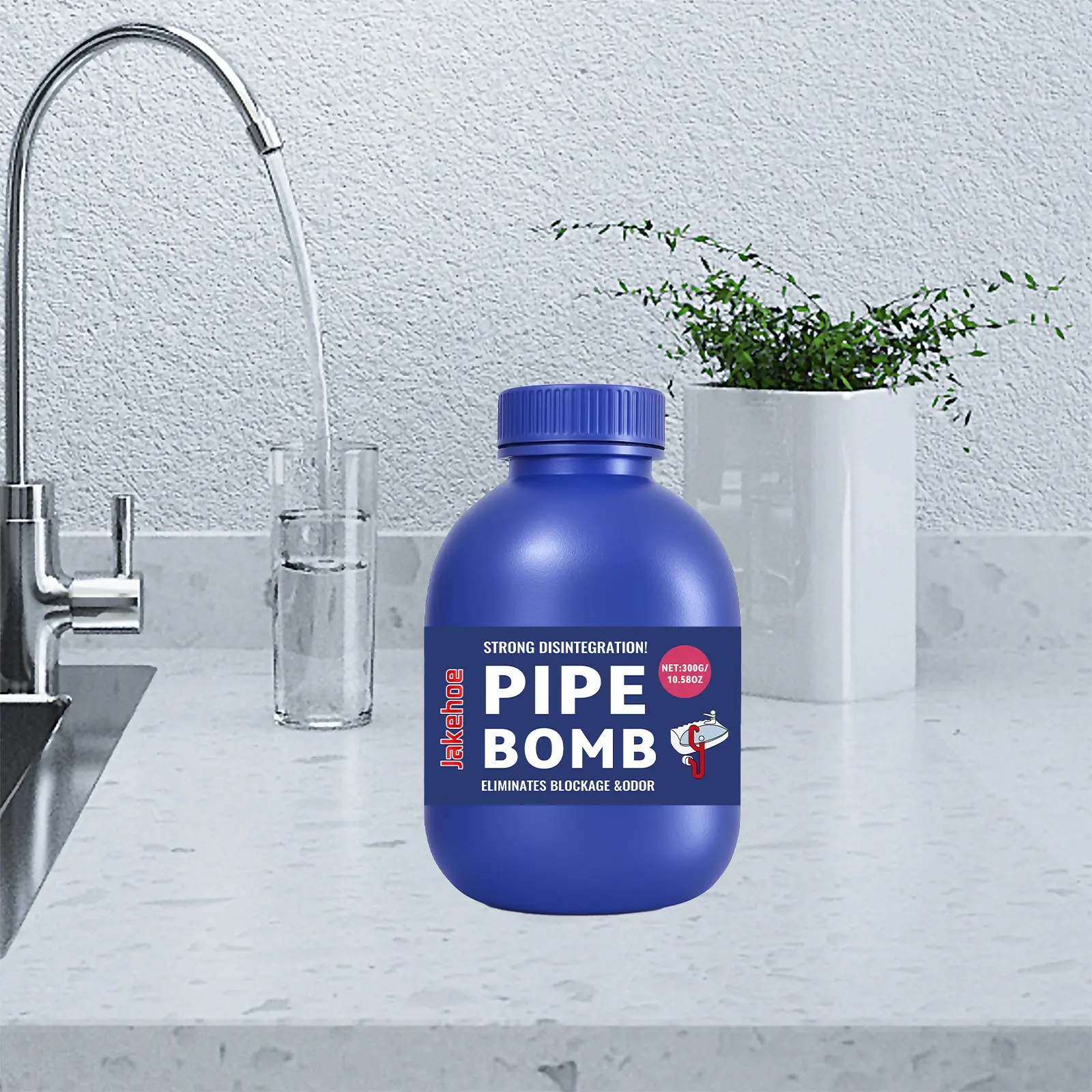 Plumbing Drain Cleaner, Universal Kitchen Sink Pipe Unblocker, Multi-Effect Cleaning Agent, Home Use, Ca Prop 65 Compliant