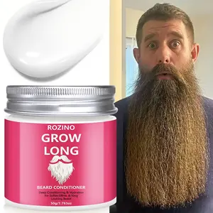 Rozino Long Beard Intensive Nourishing Hair Gel 50g, Hair Care, Smooth Shine, Natural Plant Oils, Moisturizing, Prevents Frizz, Drying & Split Ends, Ideal for Men, Conditioner