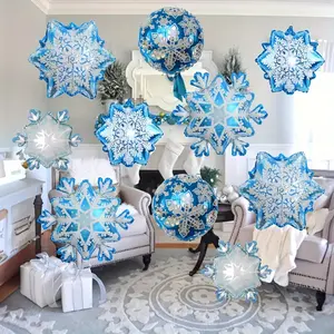 5pcs Large Snowflake Foil Balloons Christmas Birthday Party Carnival New Year Family Decoration Gift Supplies Easter gift