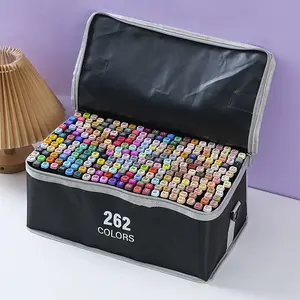 12-204-Color Dual-Tip Acrylic Paint Marker for Rock Wood Seashells Metal Ceramics Painting Stone and Bags, Waterproof and Colorfast, Acrylic Pens for DIY