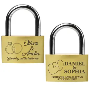 Personalized Engraved Name Brass Padlock