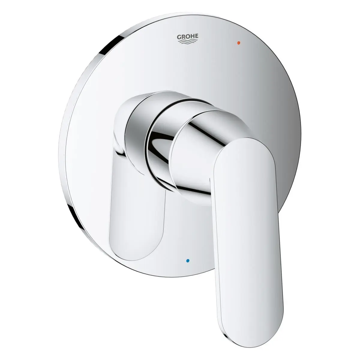 212 MAIN Chrome Modern Bathroom 1-Handle Lever Wall-Mount Pressure Balance Valve Trim Kit, 6.31 in Width, Temp Control, Adjustable Hot Limit Safety Stop, Double Ceramic Cartridge Shower Faucet Component
