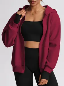 Betto Women's Zipper Hoodie Long Sleeve Fleece Y2K Style Casual Sweatshirt with Pockets for All Winter Clothes, Carrying hat design,The Fabric is Soft and Comfortable, which is very Suitable for Autumn and Winter wear