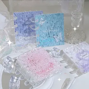 The New Ins Water Ripple Card Book Ichinomiya Grid 3-inch High-value Mini Acrylic Love Bean Card Loose-leaf Photo Album Book